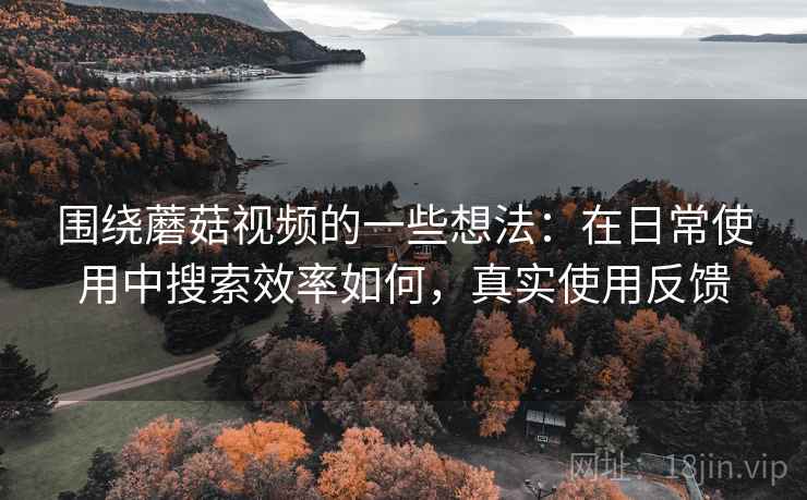 围绕蘑菇视频的一些想法：在日常使用中搜索效率如何，真实使用反馈